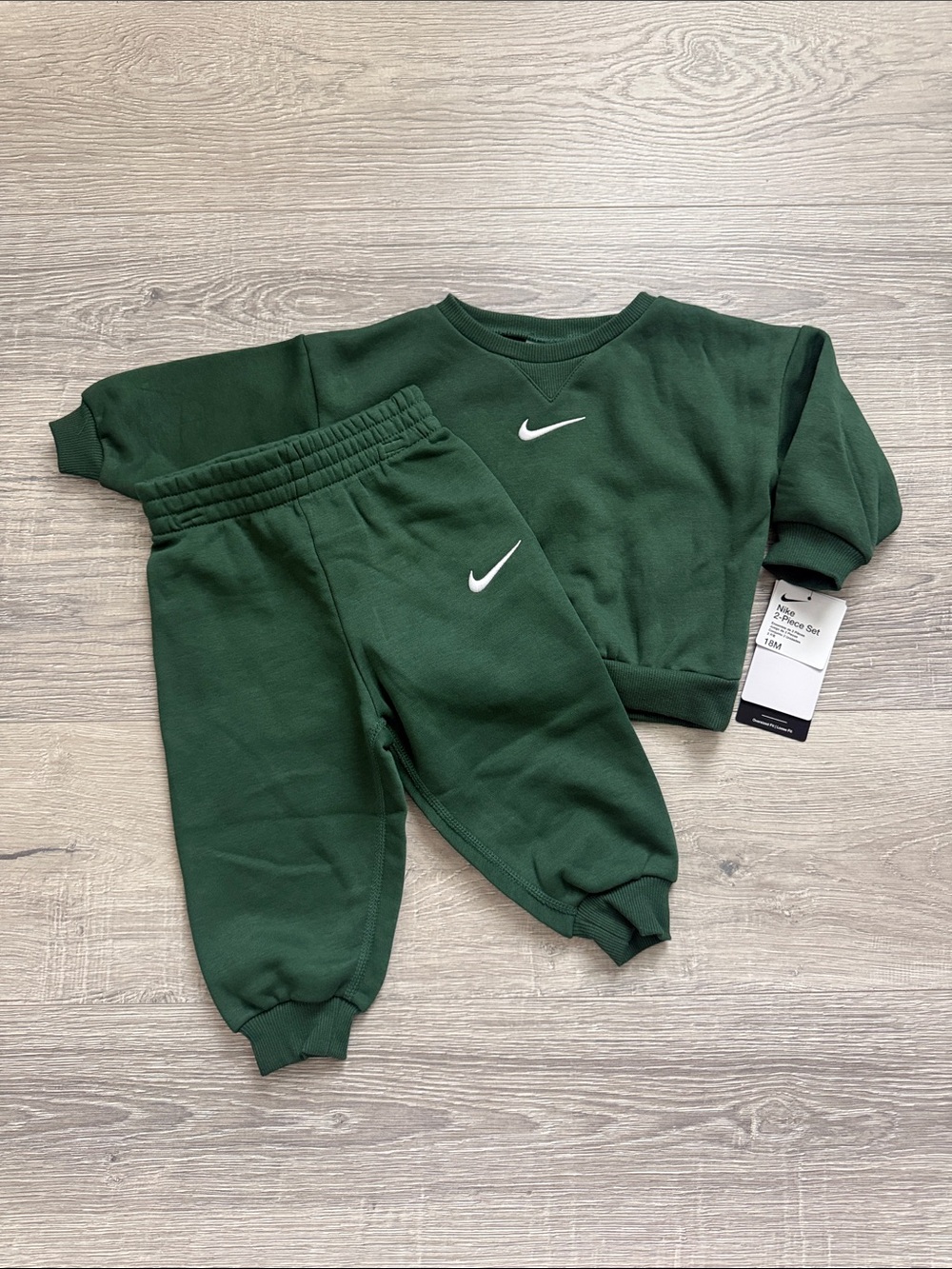 NIKE Kids Crewneck & Jogger Set - Dark Green 18M